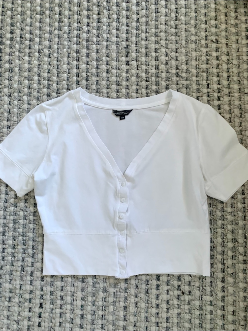 White 2 Piece Set Top & Tiered Mini Skirt - Picture 7 of 8